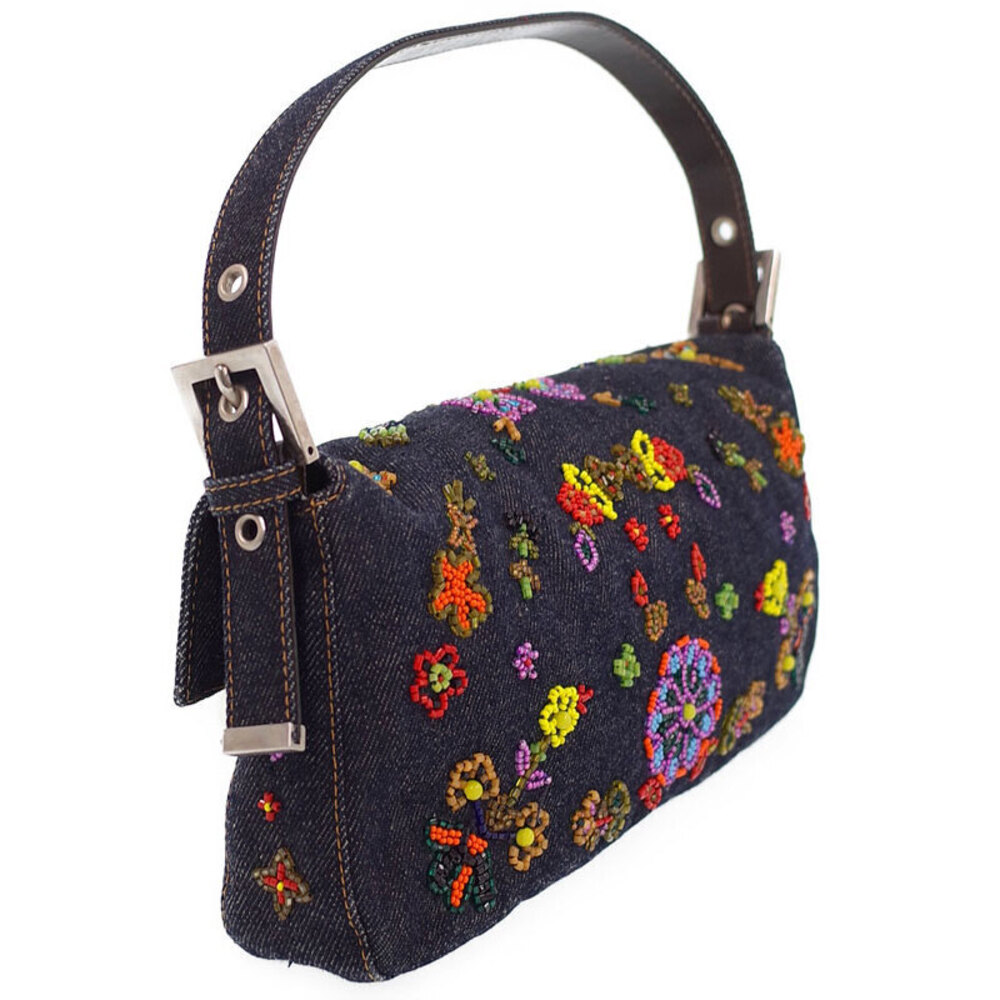 Fendi Beaded Semi Bucket Shoulder Mamma Bag